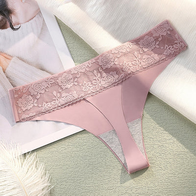 Women's Medium Low Rise Lace G-string Pants