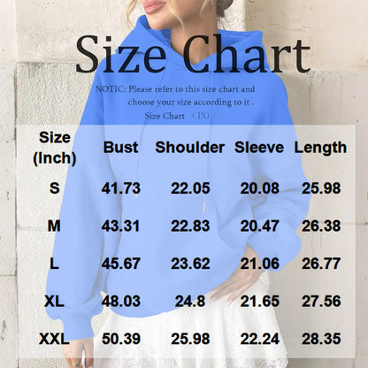 YHOPE Women's Hoodie Casual Fashion Long Sleeved Solid Color Hooded Hoodie