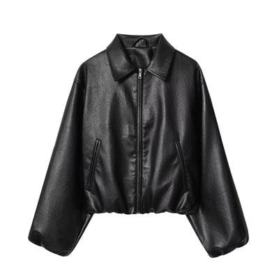 Women's Jacket - New Fall Arrival Women's Fashion Faux Leather Pilot Jacket New Arrivals