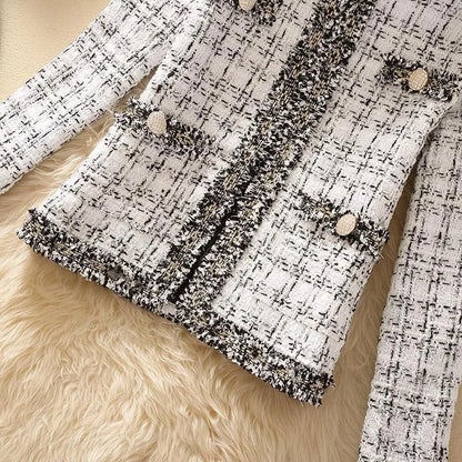 Women's Jacket Women's Jackets Spring new Trendy Ladies Short Joker Temperament Small Fragrant Tweed Coat Tweed Coat Cardigan