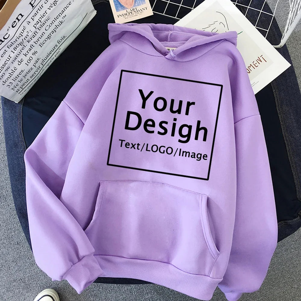 Women Custom Hoodie Customize Logo Personalized Hoodie student casual Customized Print Text DIY Hoodie Drop Shipping Sweatshirts