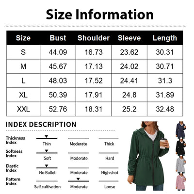 Women'S Jacket Tourism Outdoor Hiking Waterproof Rain Poncho Raincoat Hooded Rain Coat High-Quality Jackets Hiking Clothes