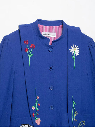 Women Jacket 2025 Women's Fashion Embroidery Loose Short Coat Long Sleeve Jackets Streetwear Casual New Outerwears