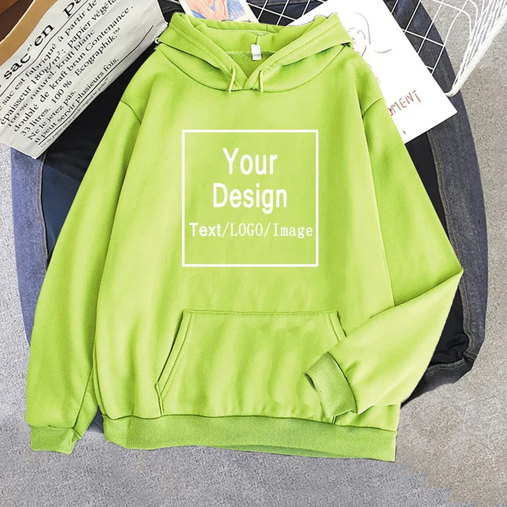 Women Custom Hoodie Customize Logo Personalized Hoodie student casual Customized Print Text DIY Hoodie Drop Shipping Sweatshirts
