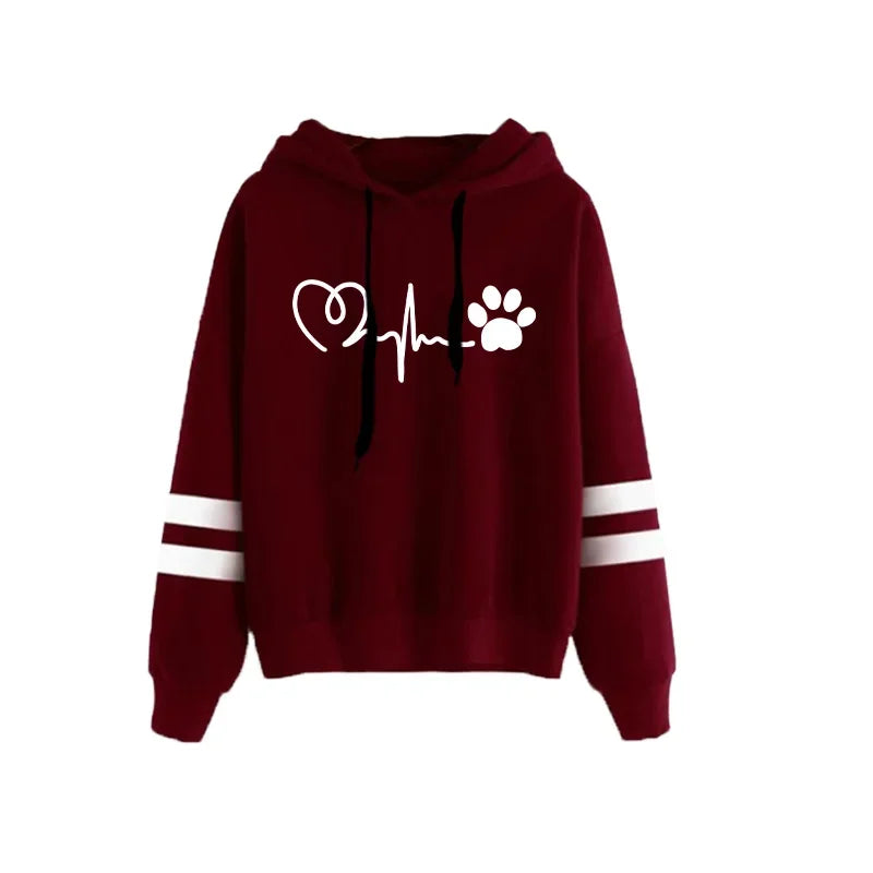 Hoodie for Women Printing Stripe Sweatshirts Casual Sports Womens Clothing Daily Office Home Tops Street Long Sleeves Pullover