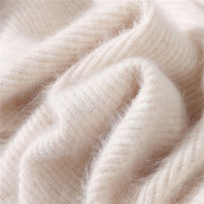 Women's hoodie, new autumn and winter sweaters Women's, mink cashmere knitted hooded pullover, fashionable elegant jumper top