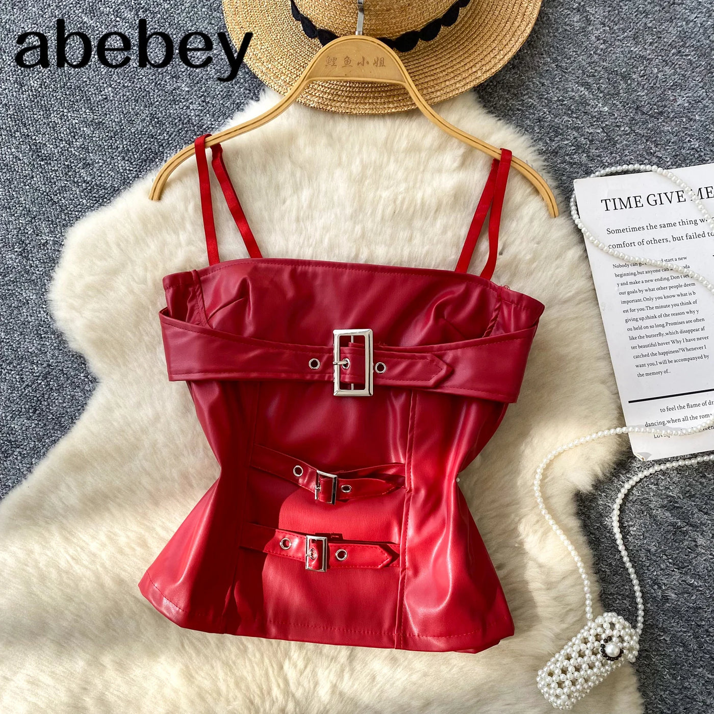 Crop Tops Sexy PU Y2k Tanks Women Clothing Fashion Summer Camis 2026 Ropa Mujer Slim Waist Irregular Backless Harajuku Vest