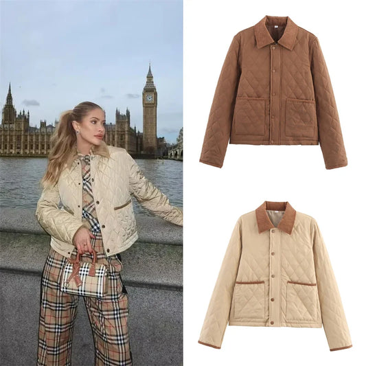 Women's Jacket New Fall 2025 Long-sleeved cComfortable and Versatile Cotton Jacket Casual Fashion Simple and Versatile