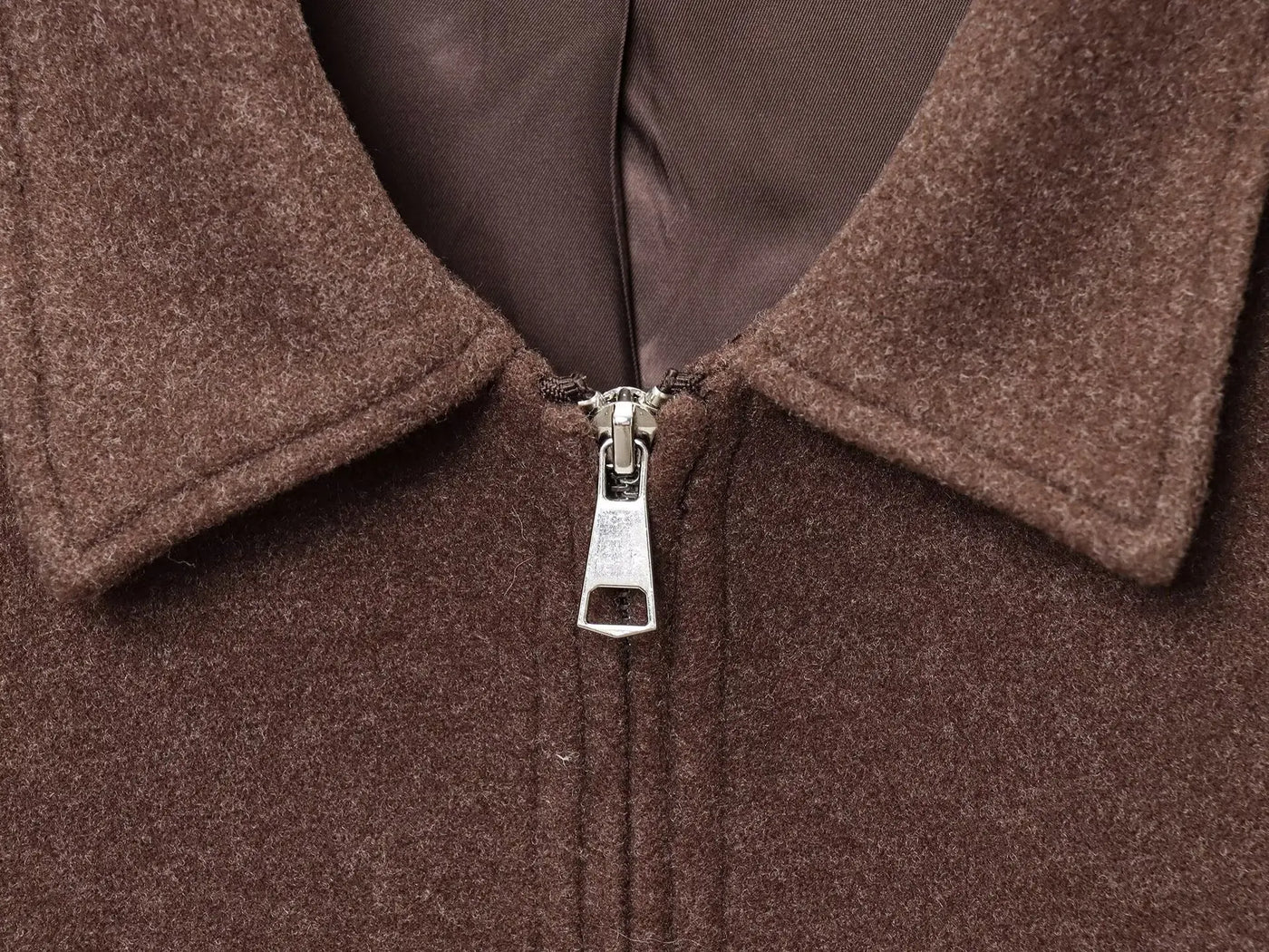 Women's Jacket New Fall Brown Long Sleeve Lapel Woolen Jacket Texture Jacket Casual Fashion Personality Versatile