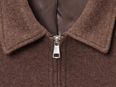 Women's Jacket New Fall Brown Long Sleeve Lapel Woolen Jacket Texture Jacket Casual Fashion Personality Versatile