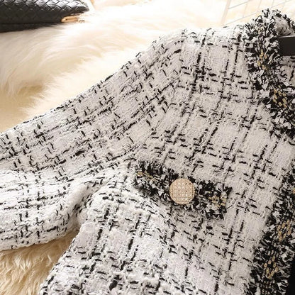 Women's Jacket Women's Jackets Spring new Trendy Ladies Short Joker Temperament Small Fragrant Tweed Coat Tweed Coat Cardigan