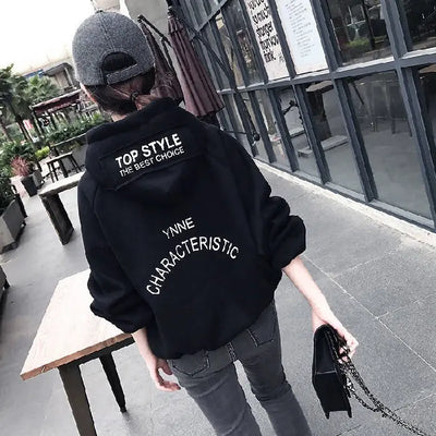 Aesthetic Hoodie Anime Korean Fashion Casual Hoodies for Women Hooded Sweatshirt Graphic Female Streetwear Tops Loose Winter New