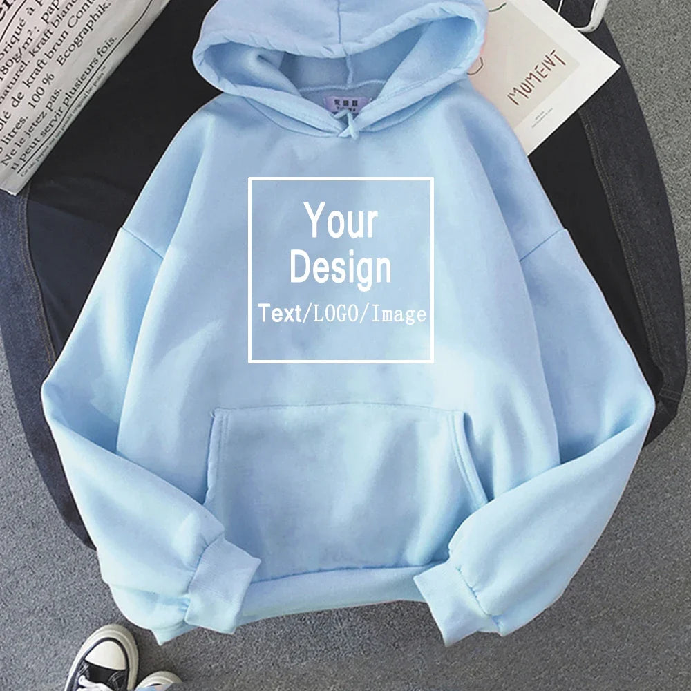 Women Custom Hoodie Customize Logo Personalized Hoodie student casual Customized Print Text DIY Hoodie Drop Shipping Sweatshirts
