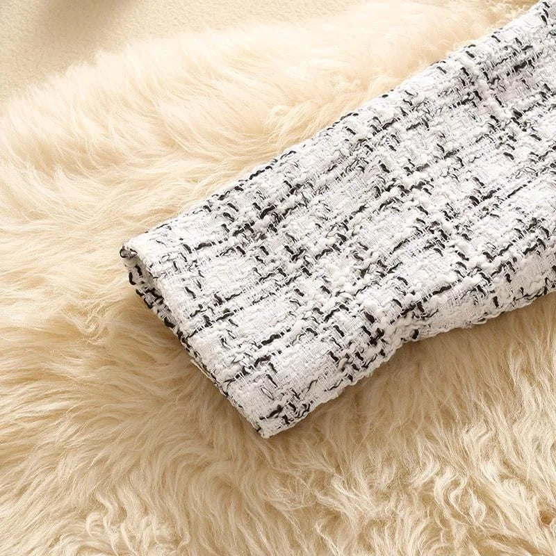 Women's Jacket Women's Jackets Spring new Trendy Ladies Short Joker Temperament Small Fragrant Tweed Coat Tweed Coat Cardigan