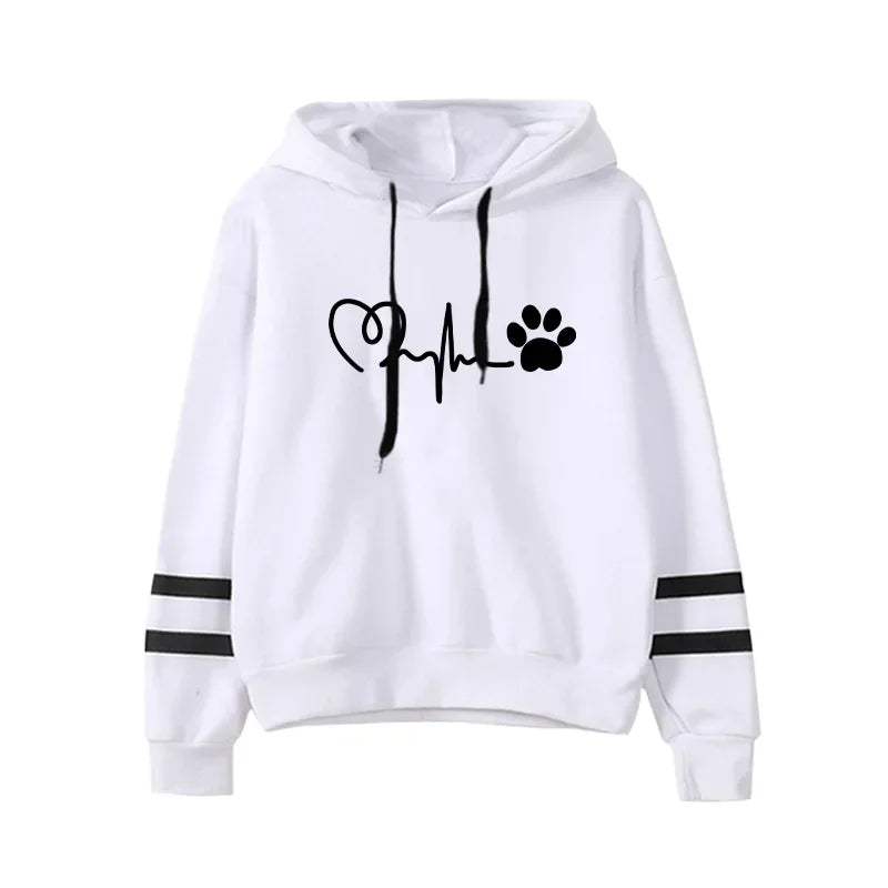 Hoodie for Women Printing Stripe Sweatshirts Casual Sports Womens Clothing Daily Office Home Tops Street Long Sleeves Pullover