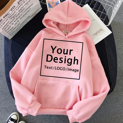 Women Custom Hoodie Customize Logo Personalized Hoodie student casual Customized Print Text DIY Hoodie Drop Shipping Sweatshirts