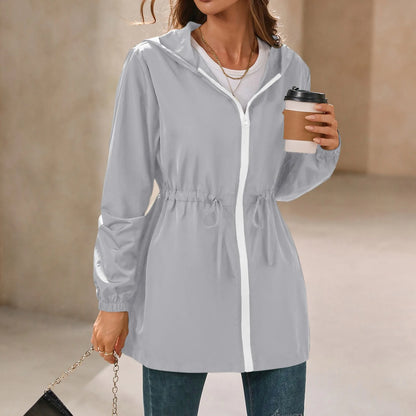 Women'S Jacket Tourism Outdoor Hiking Waterproof Rain Poncho Raincoat Hooded Rain Coat High-Quality Jackets Hiking Clothes