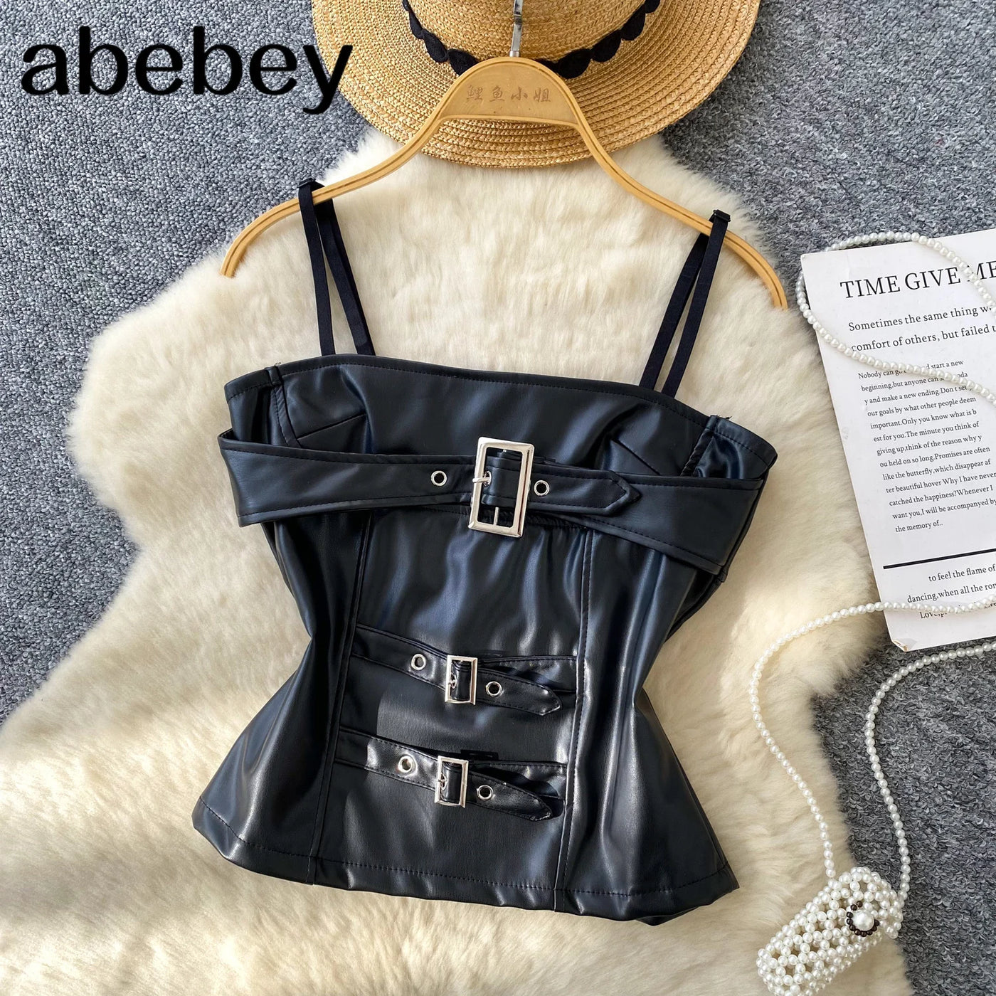 Crop Tops Sexy PU Y2k Tanks Women Clothing Fashion Summer Camis 2026 Ropa Mujer Slim Waist Irregular Backless Harajuku Vest