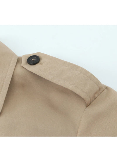 Women Jacket 2025 Autumn Winter Solid Color Long Sleeve Double-Breasted Windcoat style Jackets Coat Woman Casual New Outerwear