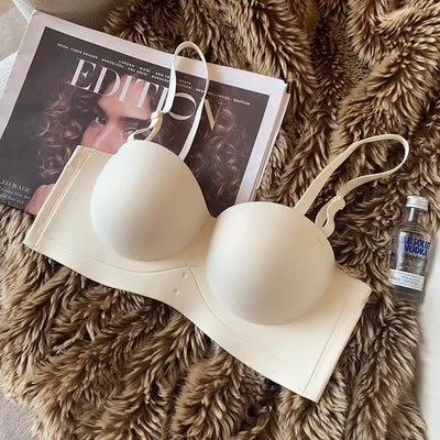 Women's Bra  Half Cup Push Up Small Breasts Show Bigger Side Breasts Seamless Sling Bra No Wires Sexy Sling Bra