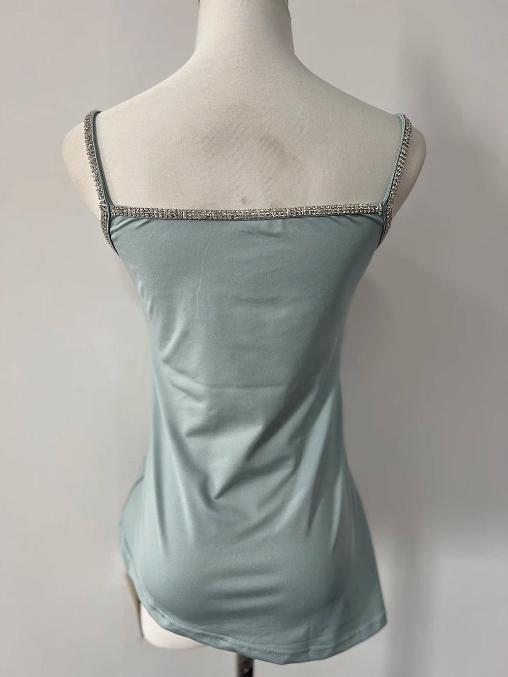 Crop Tank Top Women New Summer High-end Advanced Sexy Designed Niche Chic Temperature Irregular Sequin Mesh Suspender Vest