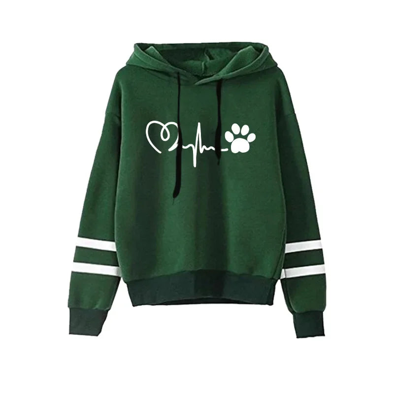 Hoodie for Women Printing Stripe Sweatshirts Casual Sports Womens Clothing Daily Office Home Tops Street Long Sleeves Pullover