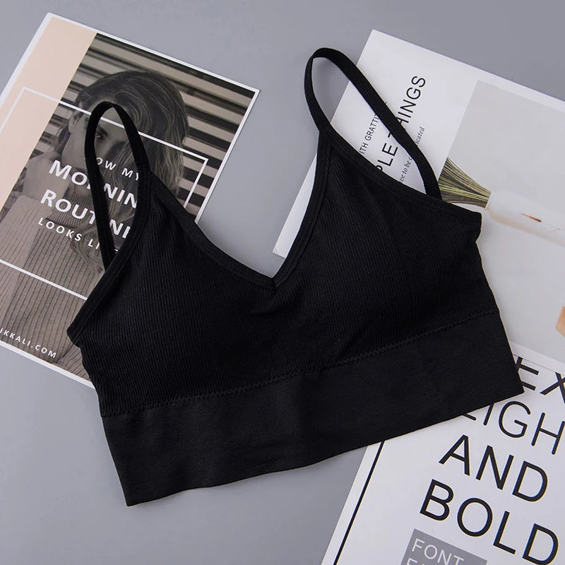 Women's Bra Tube Top Crop Top Female Seamless Back Outdoor Sports Underwear Bra For Women Cotton Female Bra Tops Brassiere