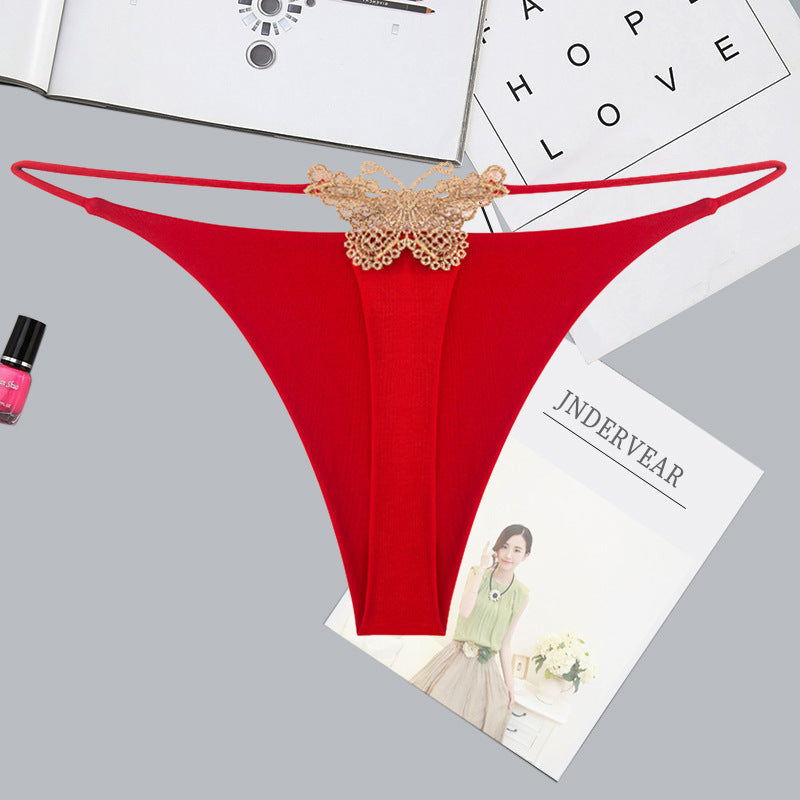 Solid Color Ladies Strap Hot Knit Cotton G-String