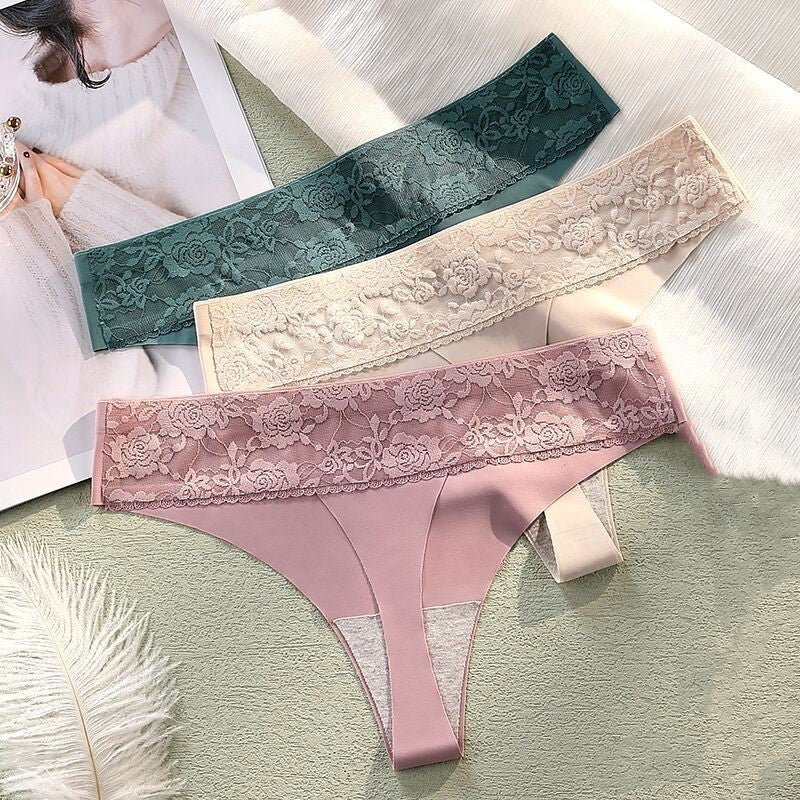 Women's Medium Low Rise Lace G-string Pants