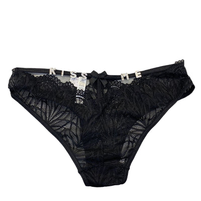 Women's Fashion Rhinestone Letter Full Sheer Thongs