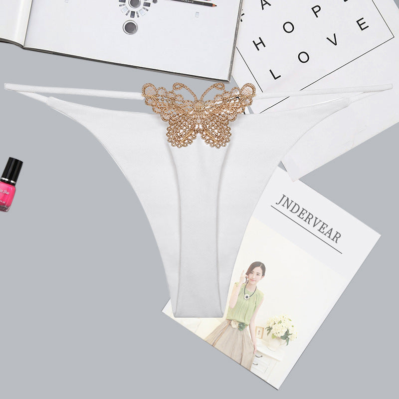 Solid Color Ladies Strap Hot Knit Cotton G-String